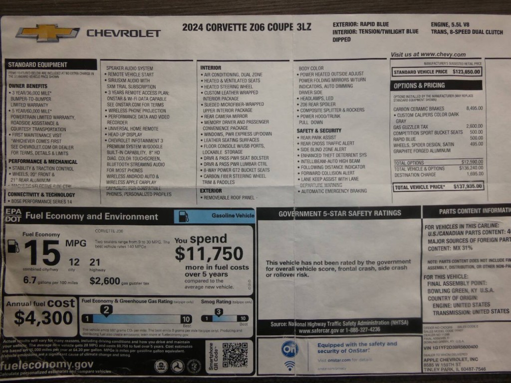 2024 Chevrolet Corvette Image 54