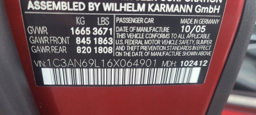 2006 Chrysler Crossfire Image 6