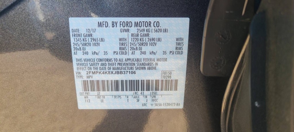 2018 Ford Edge Image 12