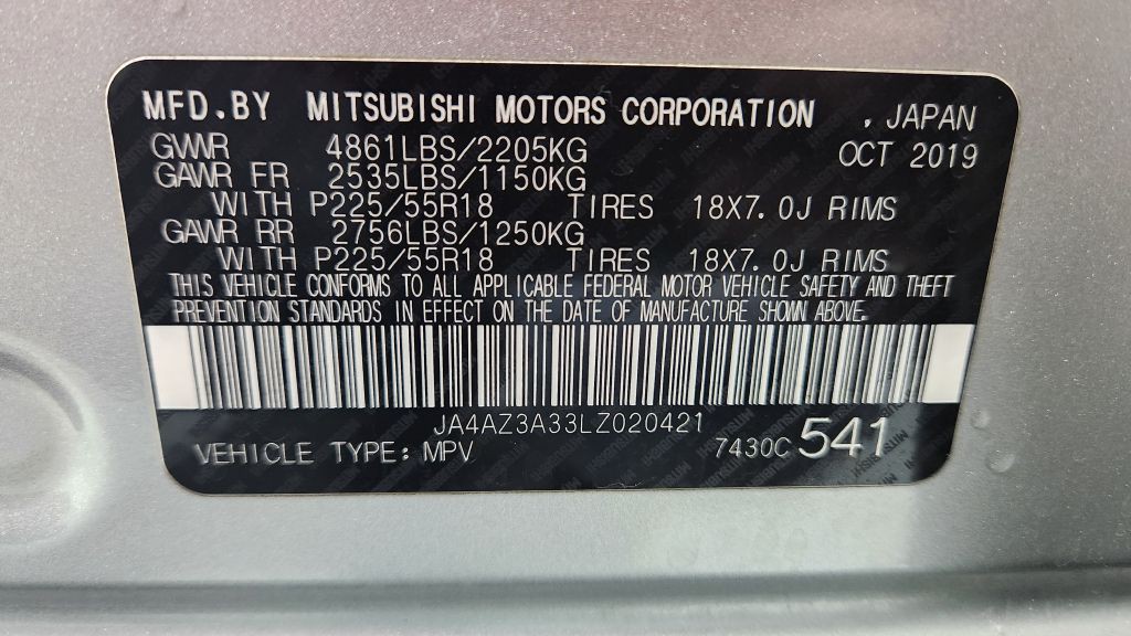 2020 Mitsubishi Outlander Image 19