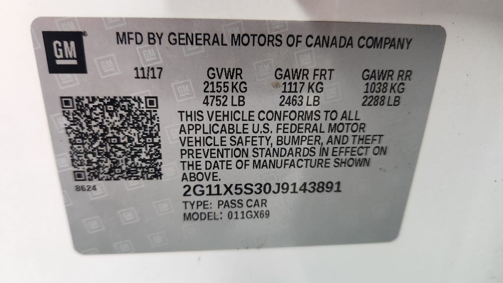 2018 Chevrolet Impala Image 19