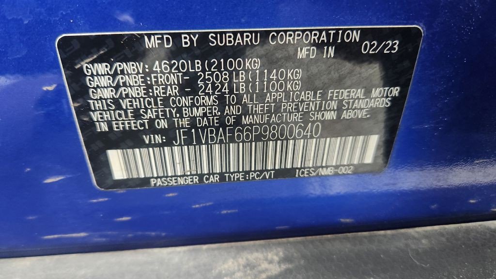 2023 Subaru WRX Image 19