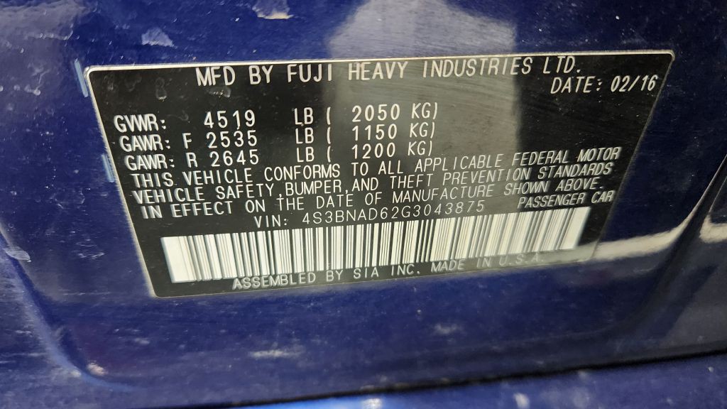 2016 Subaru Legacy Image 21