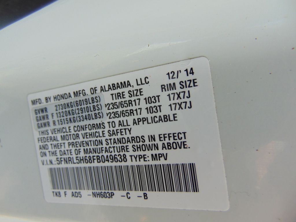 2015 Honda Odyssey Image 22