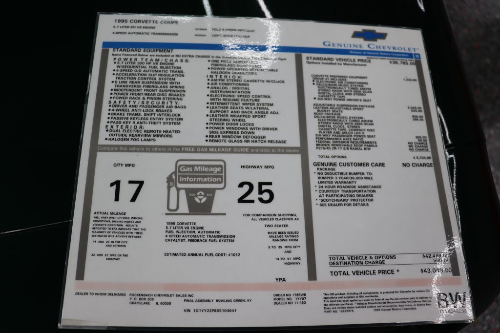 1995 Chevrolet Corvette Image 17