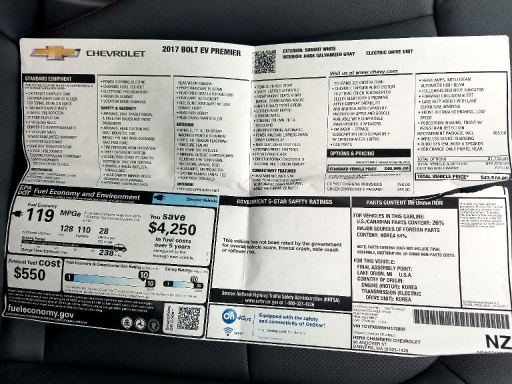 2017 Chevrolet Bolt EV Image 15