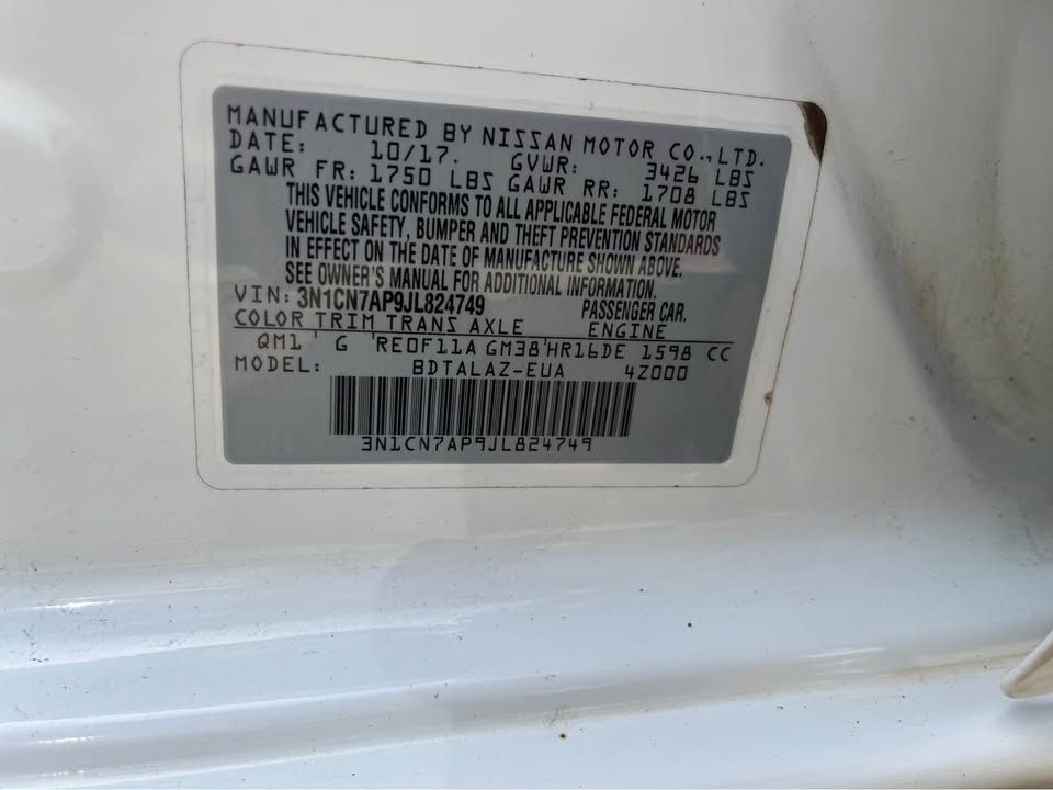2018 Nissan Versa Image 12