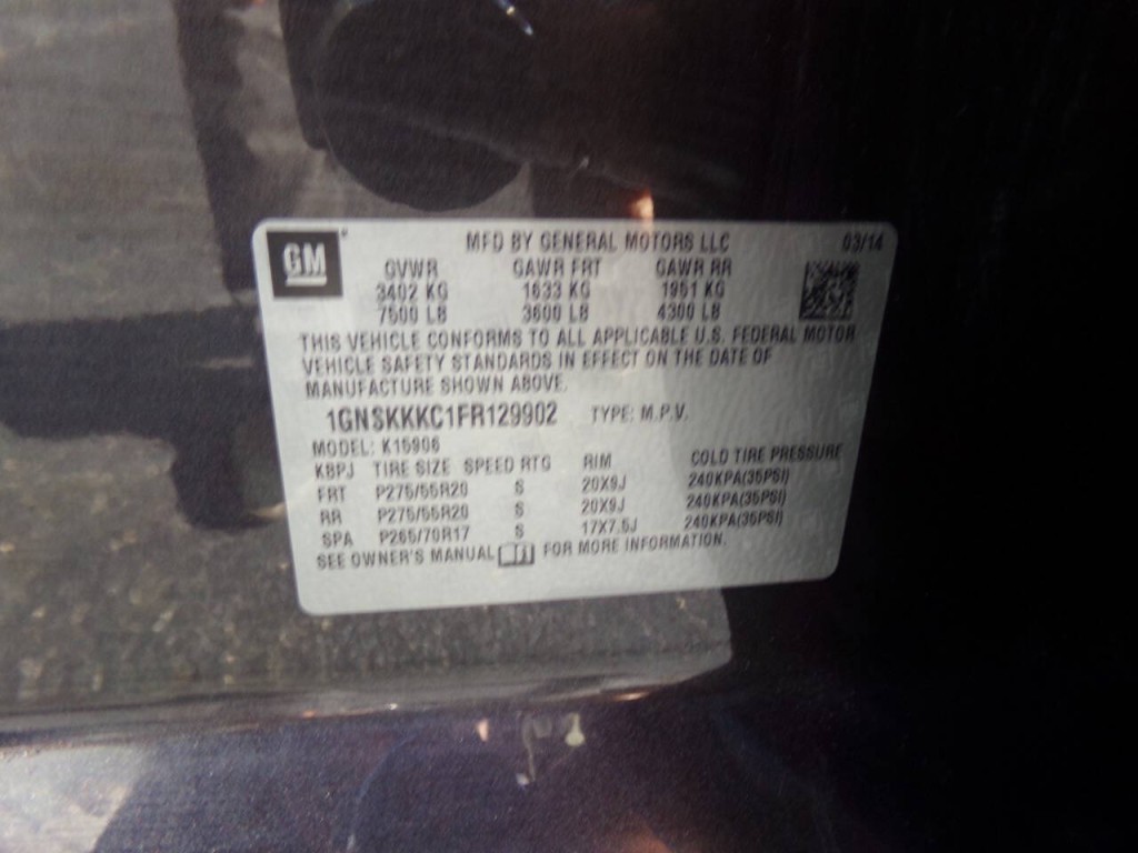 2015 Chevrolet Suburban Image 79