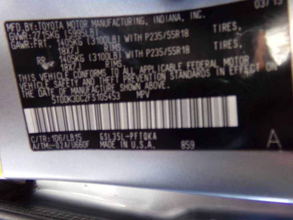 2015 Toyota Sienna Image 58