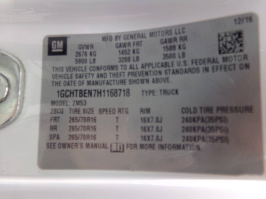 2017 Chevrolet Colorado Image 62