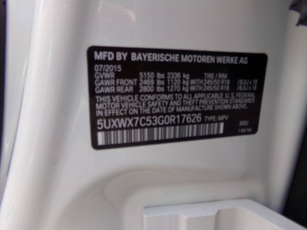 2016 BMW X3 Image 55