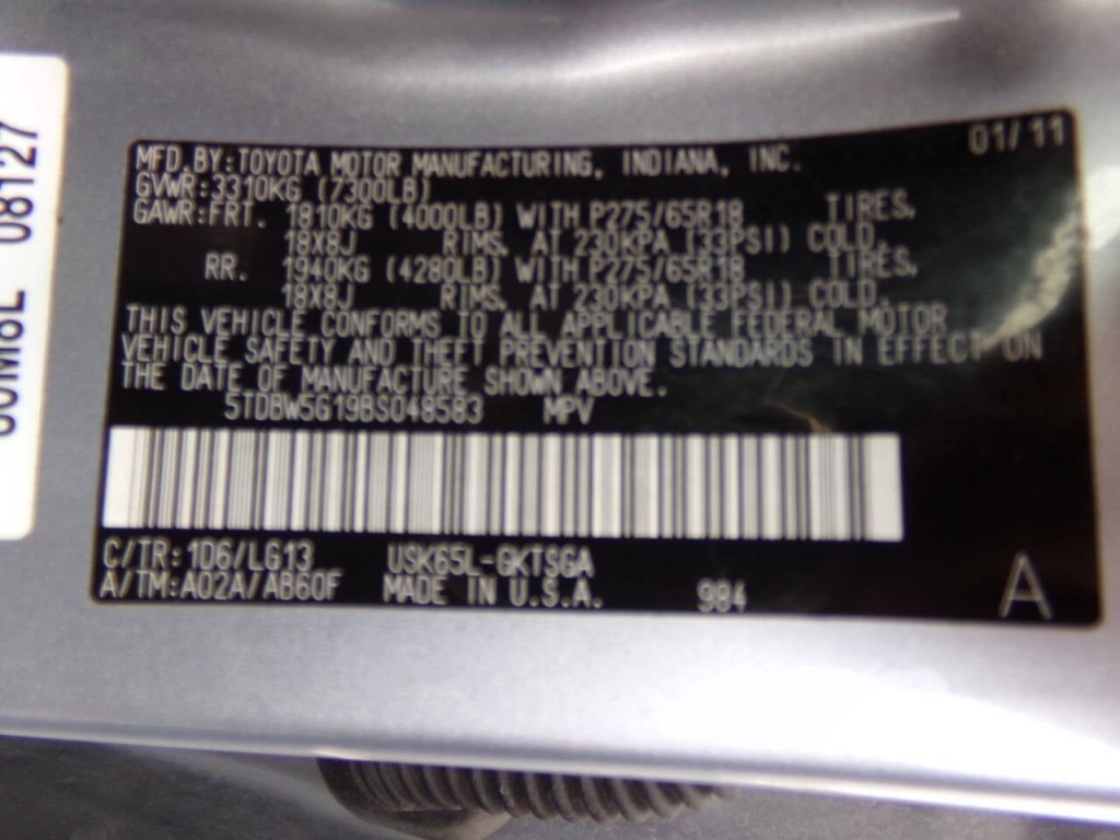 2011 Toyota Sequoia Image 61