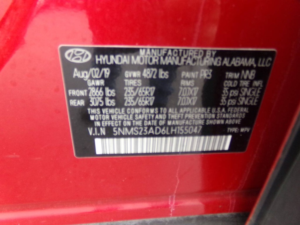 2020 Hyundai Santa Fe Image 55