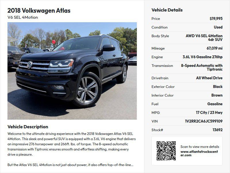 2018 Volkswagen Atlas Image 29