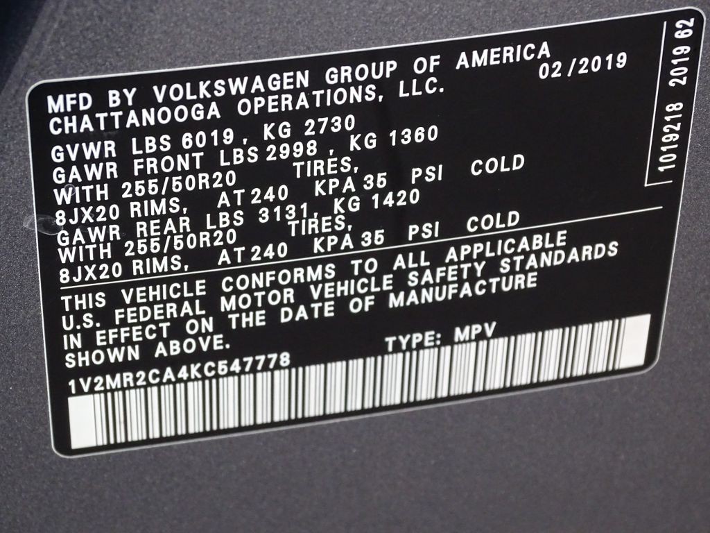 2019 Volkswagen Atlas Image 17