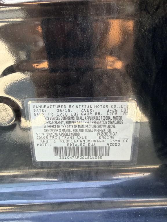 2016 Nissan Versa Image 9