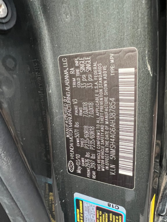 2010 Hyundai Santa Fe Image 20