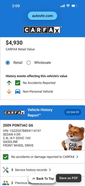 2009 Pontiac G6 Image 2