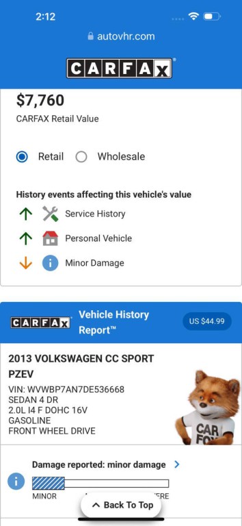 2013 Volkswagen CC Image 8