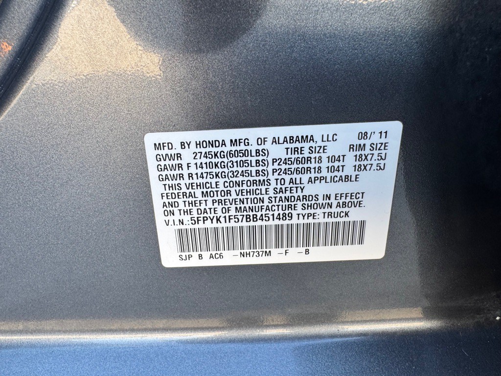 2011 Honda Ridgeline Image 27