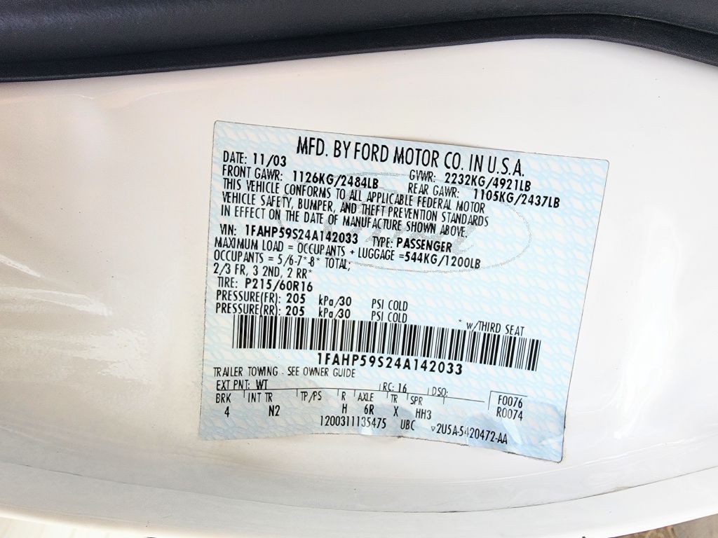 2004 Ford Taurus Image 53