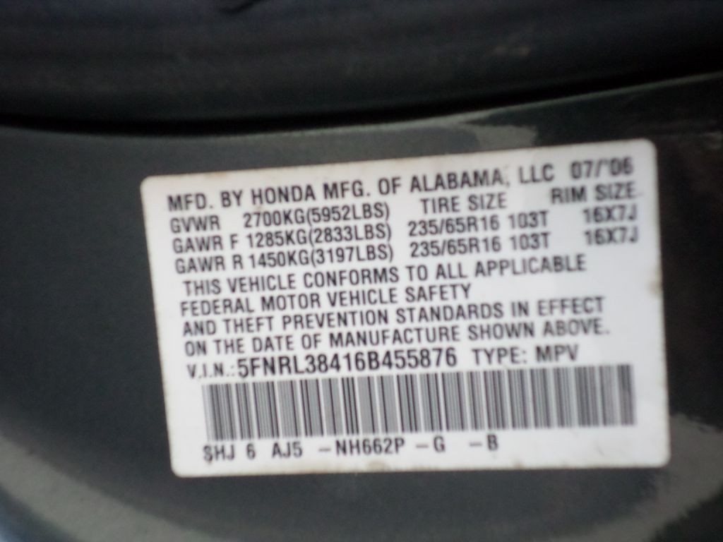 2006 Honda Odyssey Image 20