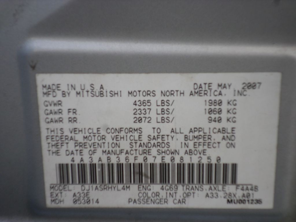 2007 Mitsubishi Galant Image 15