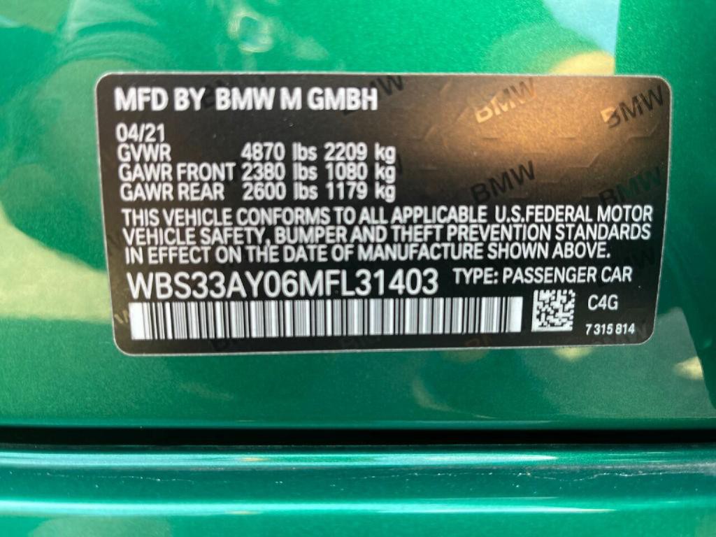 2021 BMW M3 Image 41