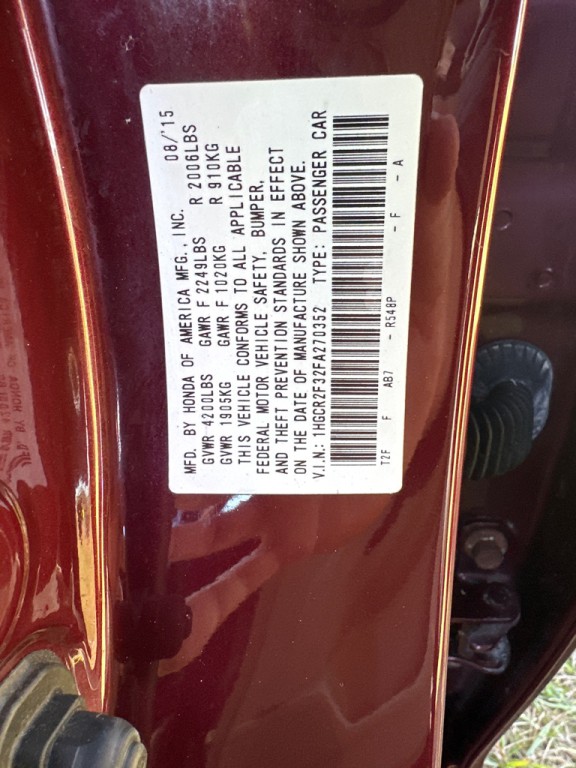 2015 Honda Accord Image 10